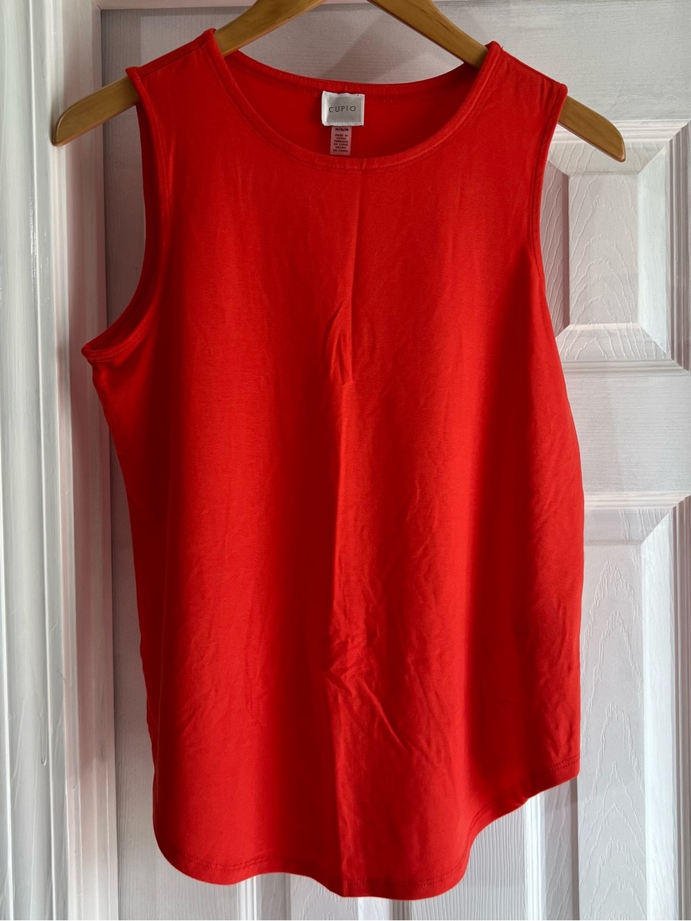 Cupio Bright Red Sleeveless Crewneck Tank